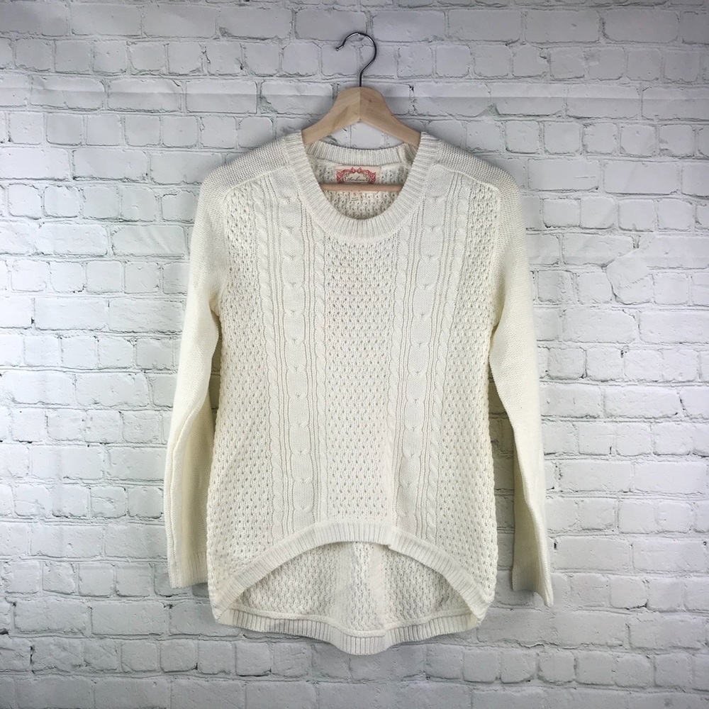 Ambiance small cable knit sweater cream NEW